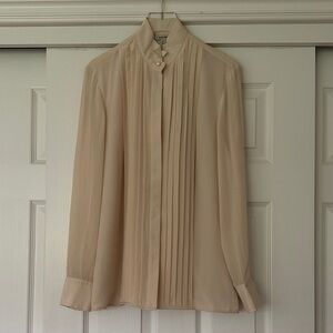 J. Peterman Soft Beige Blouse